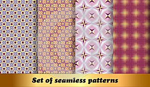 Set  geometric seamless pattern backgrounds