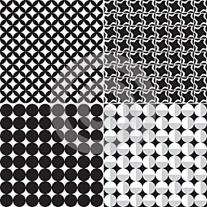 Set of geometric seamless patterns