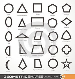 Set of geometric shapes