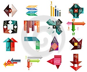 Set of geometrical infographic templates