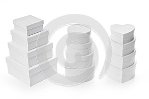 Set of gift boxes with clipping path