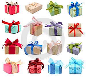 Un conjunto compuesto por cajas de regalo 