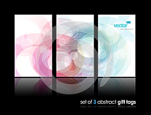 Set of gift cards with circles.