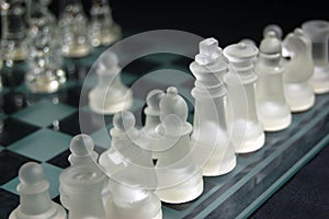 Set of glass chess