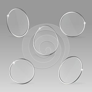 Set of glass empty labels