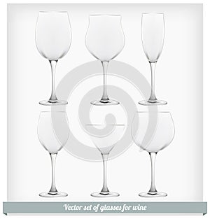 Set glass wine