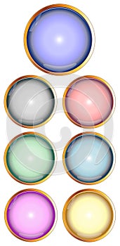 Set of glossy web buttons
