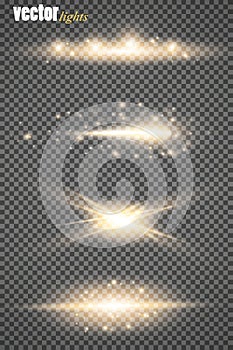 Set of glow light effect stars bursts with sparkles on transparent background. For illustration template art