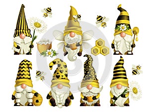 Set of gnomes bee photo