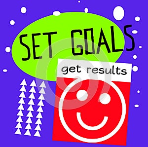 Set Goals. Get Results quote sign poster