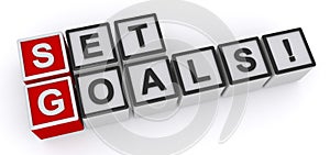 Set goals word blocks