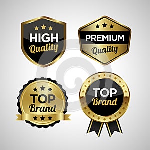 Set of gold badge premium quality