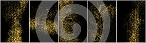 Set of Gold Glitter Halftone Dotted Backdrop