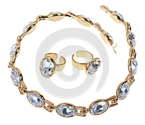 Set gold plated jewelry