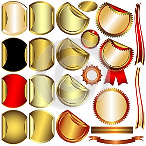 Set gold, silver and bronze awards (vector)