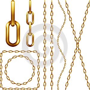 Set of golden chain