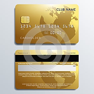 Set of Golden Premium Cards : Vector Illustration