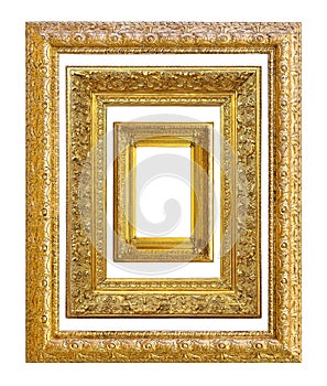 Set of golden vintage frame