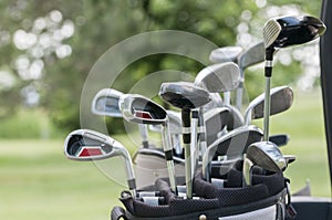 A set of golf clubs