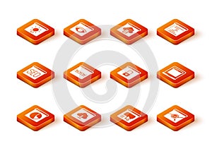 Set Graph chart infographic, Cloud upload, SEO optimization, Browser window, UI or UX design, Secure your site with