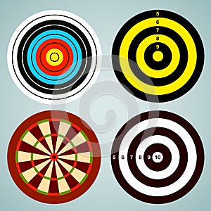 Set of graphic target for print