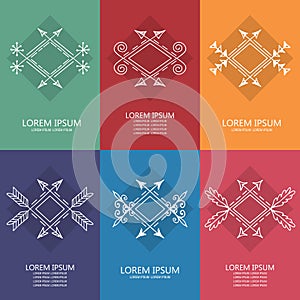 Set of graphical design elements.