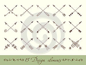 Set of graphical design elements.