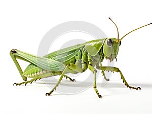 Set Grasshoppers isolated on white background