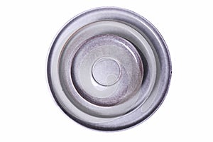 Set of gray ceramic round plates