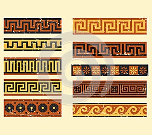 Set of greek pattern