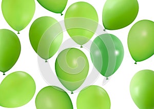 Set of Green Party Balloons