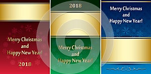 Set of greeting cards for christmas - vector leaflets