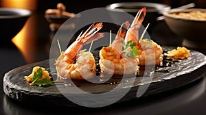 A set of grilled srimps