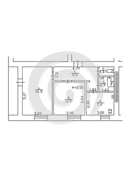 Set of groundfloor blueprints. Floorplan. photo