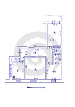 Set of groundfloor blueprints. Floorplan.