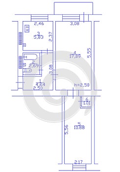 Set of groundfloor blueprints. Floorplan.