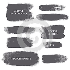 Set of grunge background. Silhouette strip. Vector texture