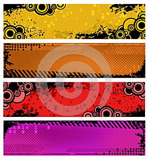 Set of grunge banners