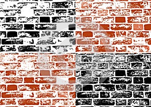 Set of grunge brick wall textures