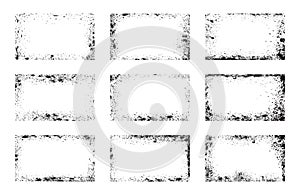 Set of grunge frames, background overlays