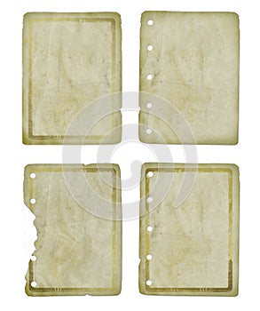 Set grunge papers design