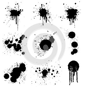 Set of grunge vector