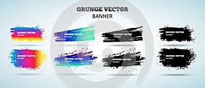 Set of grunge vector banners.