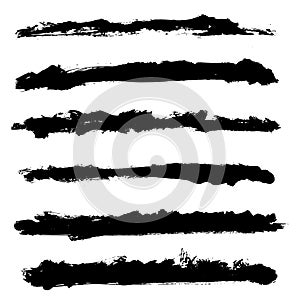 Set of grunge vector border frames. Hand drawn Texture background. Abstract shape. Vector pack