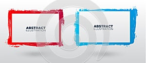 Set of grunge vector frames. Grunge background