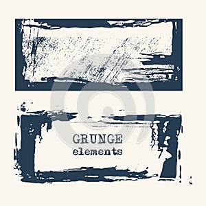 Set of grunge vector frames. Grunge background