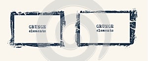 Set of grunge vector frames. Grunge background