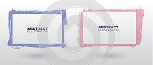 Set of grunge vector frames. Grunge background