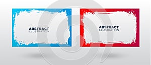 Set of grunge vector frames. Grunge background