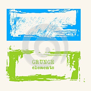 Set of grunge vector frames. Grunge background